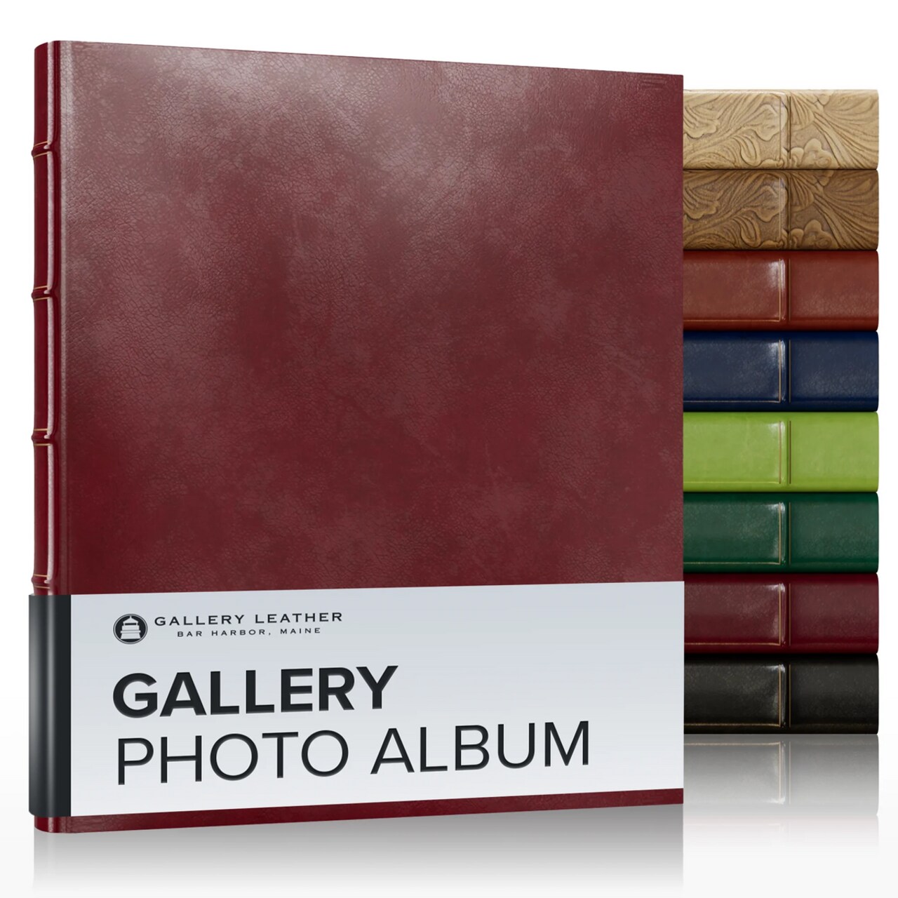 Gallery Leather Photo Album 4x6-3 Ring Binder Photo Album, 60 Pages for 120 Photos, Fillable, Can Fit 8x10 and 5x7 Photos, Handcrafted - 11.75 x 10.5 "